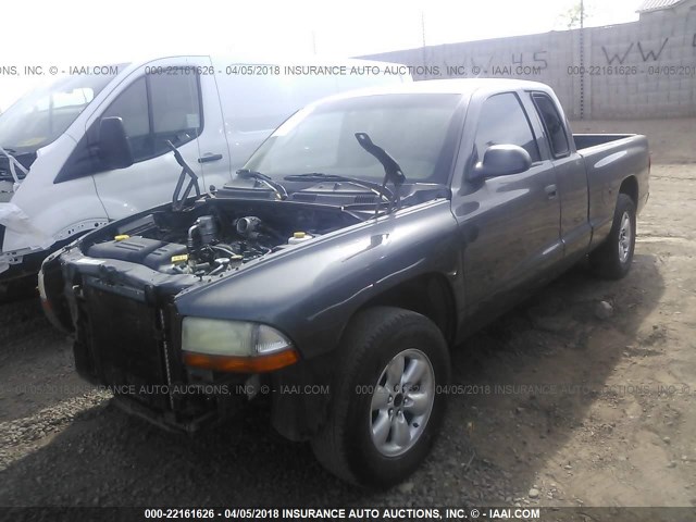 1D7GL32K84S732138 - 2004 DODGE DAKOTA SPORT GRAY photo 2