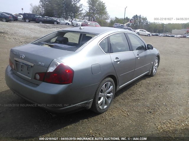 JNKBY01E46M208362 - 2006 INFINITI M45 SPORT GRAY photo 4