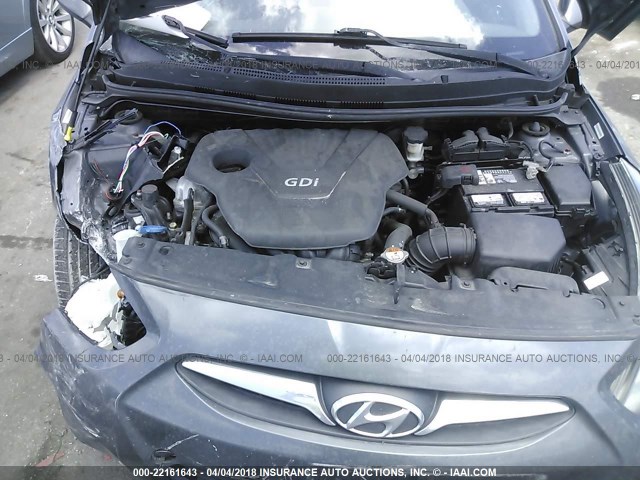 KMHCU4AE9CU266466 - 2012 HYUNDAI ACCENT GLS/GS/SE GRAY photo 10