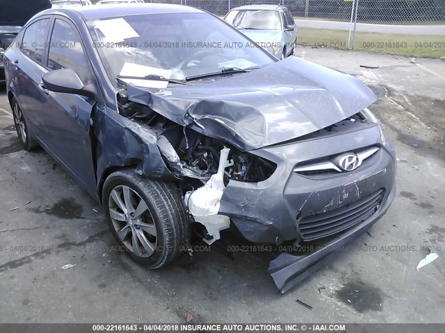 KMHCU4AE9CU266466 - 2012 HYUNDAI ACCENT GLS/GS/SE GRAY photo 6