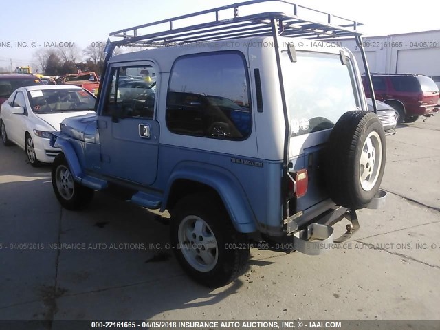 2J4FY59T2KJ130277 - 1989 JEEP WRANGLER / YJ LAREDO BLUE photo 3