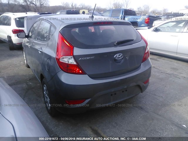 KMHCT5AE7EU189107 - 2014 HYUNDAI ACCENT GLS/GS 灰色 照片 3