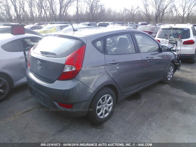 KMHCT5AE7EU189107 - 2014 HYUNDAI ACCENT GLS/GS 灰色 照片 4