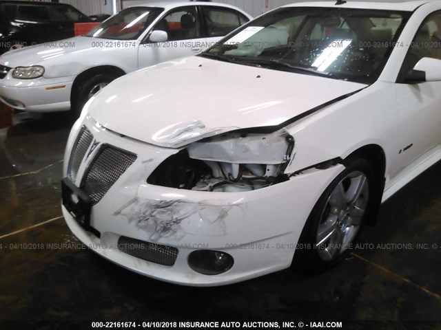 1G2ZM577084191598 - 2008 PONTIAC G6 GXP WHITE photo 6