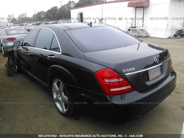 WDDNG7DB9CA406322 - 2012 MERCEDES-BENZ S 550 BLACK photo 3