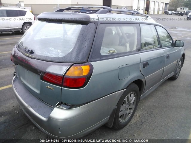 4S3BH675X37609940 - 2003 SUBARU LEGACY OUTBACK AWP 绿色 照片 4