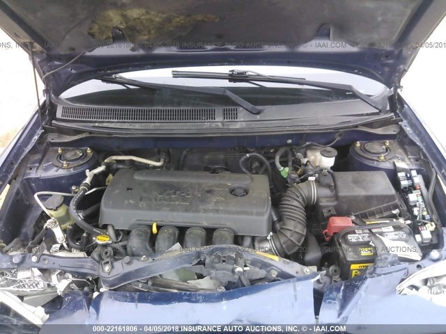 2T1KR32E75C339893 - 2005 TOYOTA COROLLA MATRIX XR BLUE photo 10