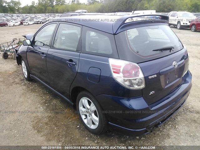 2T1KR32E75C339893 - 2005 TOYOTA COROLLA MATRIX XR BLUE photo 3