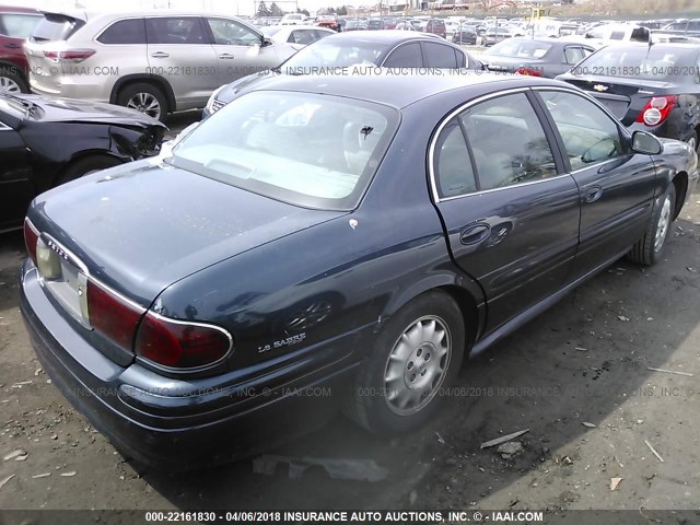 1G4HP54K9Y4268410 - 2000 BUICK LESABRE CUSTOM BLUE photo 4