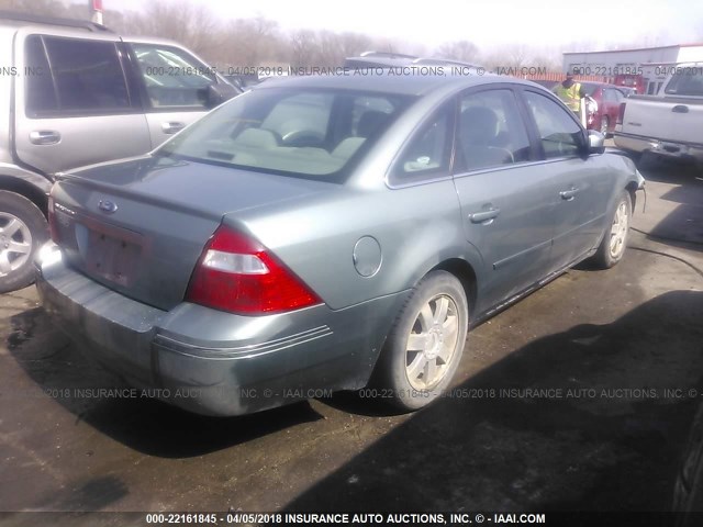1FAHP23146G126785 - 2006 FORD FIVE HUNDRED SE GREEN photo 4