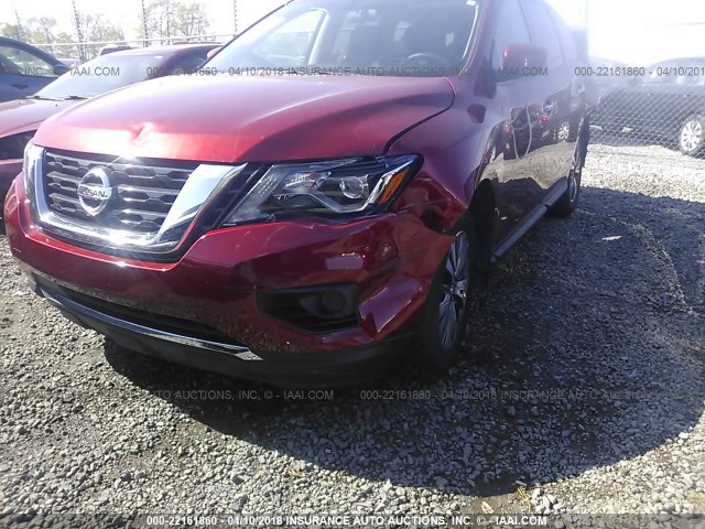 5N1DR2MN7HC906239 - 2017 NISSAN PATHFINDER S/SV/SL/PLATINUM RED photo 2