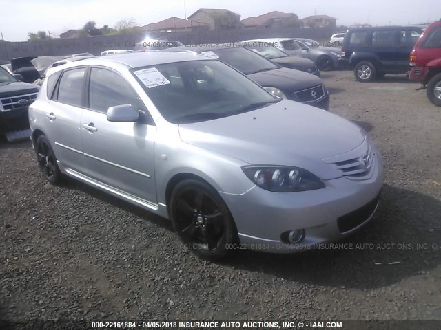 JM1BK343241130404 - 2004 MAZDA 3 HATCHBACK SILVER photo 1