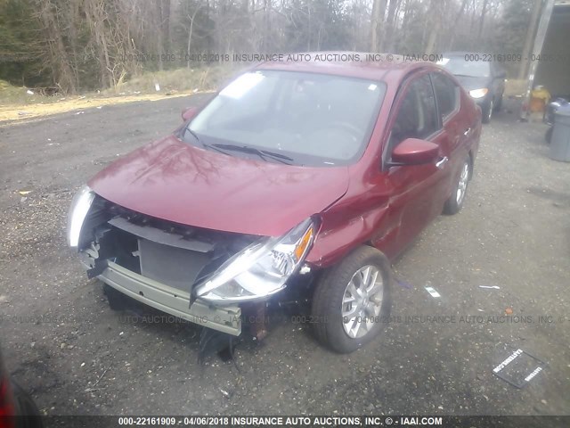 3N1CN7AP2HL810248 - 2017 NISSAN VERSA S/S PLUS/SV/SL RED photo 2