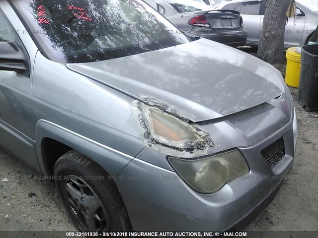 3G7DA03E44S591968 - 2004 PONTIAC AZTEK GRAY photo 6