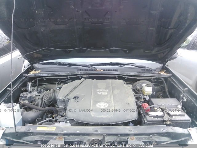 3TMLU4EN6CM082699 - 2012 TOYOTA TACOMA DOUBLE CAB მწვანე ფოტო 10