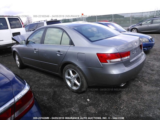 5NPEU46F87H224112 - 2007 HYUNDAI SONATA SE/LIMITED GRAY photo 3