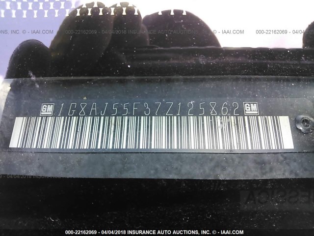 1G8AJ55F37Z125862 - 2007 SATURN ION LEVEL 2 Qızıl foto 9