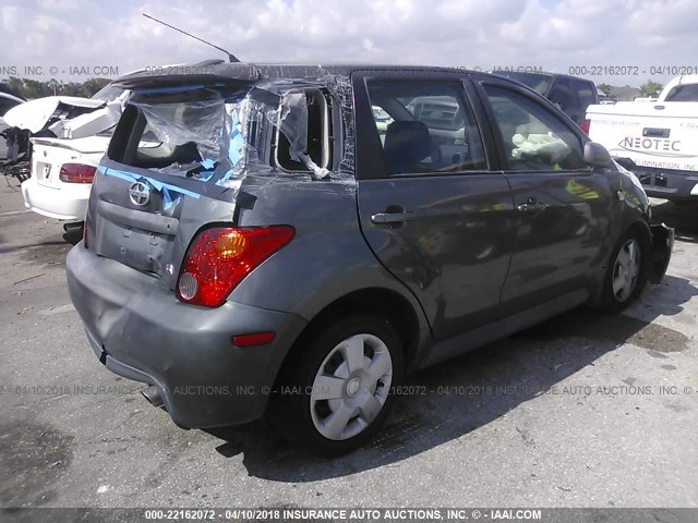 JTKKT624340071548 - 2004 TOYOTA SCION XA GRAY photo 4