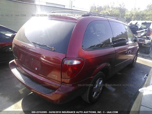 2D4GP44L96R700557 - 2006 DODGE GRAND CARAVAN SXT RED photo 4