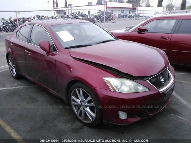 JTHBK262882075731 - 2008 LEXUS IS 250 RED photo 1