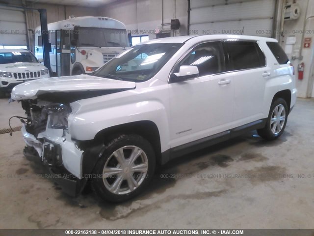 2GKFLSEK0H6254466 - 2017 GMC TERRAIN SLE WHITE photo 2