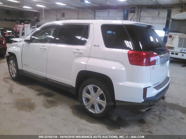 2GKFLSEK0H6254466 - 2017 GMC TERRAIN SLE WHITE photo 3