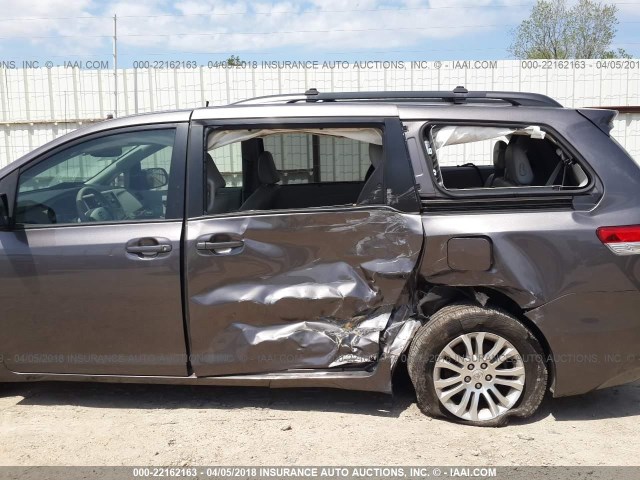 5TDYK3DC5BS039654 - 2011 TOYOTA SIENNA XLE/LIMITED GRAY photo 6