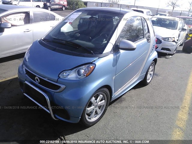 WMEEJ3BA9DK620156 - 2013 SMART FORTWO PURE/PASSION BLUE photo 2