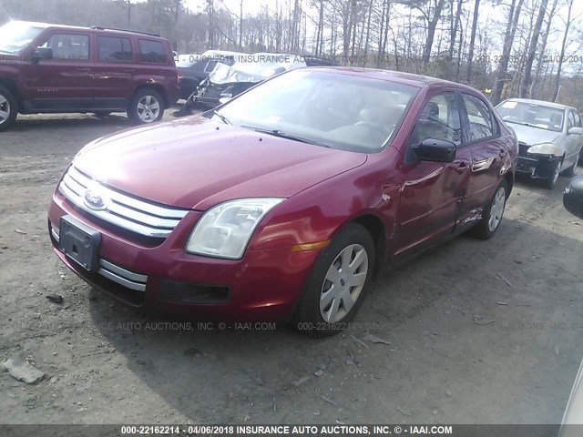 3FAFP06Z16R198047 - 2006 FORD FUSION S RED photo 2