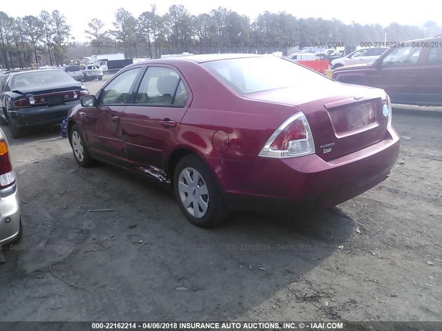 3FAFP06Z16R198047 - 2006 FORD FUSION S RED photo 3