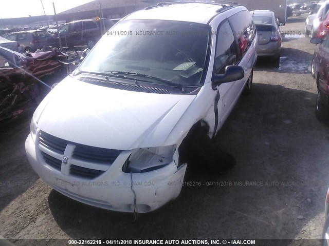 2D4GP44L87R332356 - 2007 DODGE GRAND CARAVAN SXT WHITE photo 2