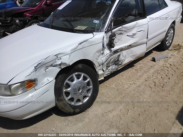 2G4WS52J9Y1162809 - 2000 BUICK CENTURY CUSTOM WHITE photo 6