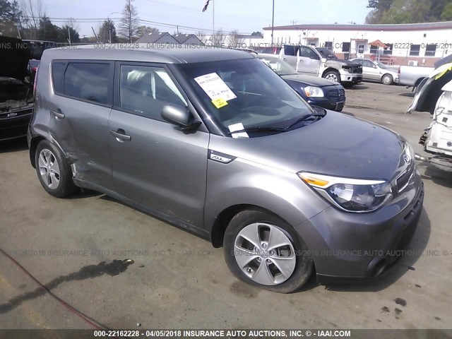 KNDJN2A25G7303732 - 2016 KIA SOUL GRAY photo 1