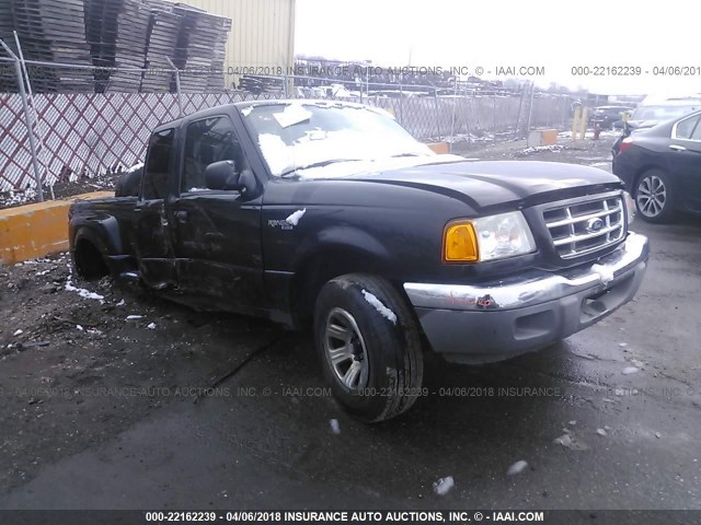 1FTYR44U33PB58146 - 2003 FORD RANGER SUPER CAB BLACK photo 1