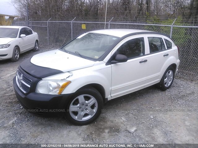 1B3HB48B88D558937 - 2008 DODGE CALIBER SXT WHITE photo 2