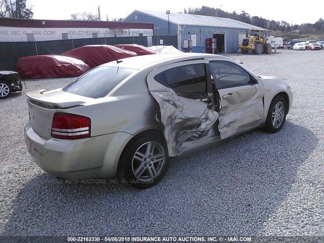 1B3LC56K88N222831 - 2008 DODGE AVENGER SXT TAN photo 4