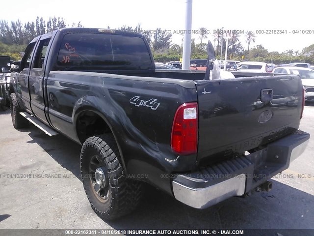 1FTSW31R38EB51239 - 2008 FORD F350 SRW SUPER DUTY BLACK photo 3