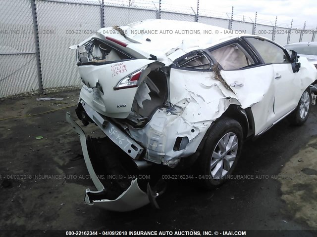 JN8AZ1MW1EW503530 - 2014 NISSAN Murano S/SL/SV/LE WHITE photo 6