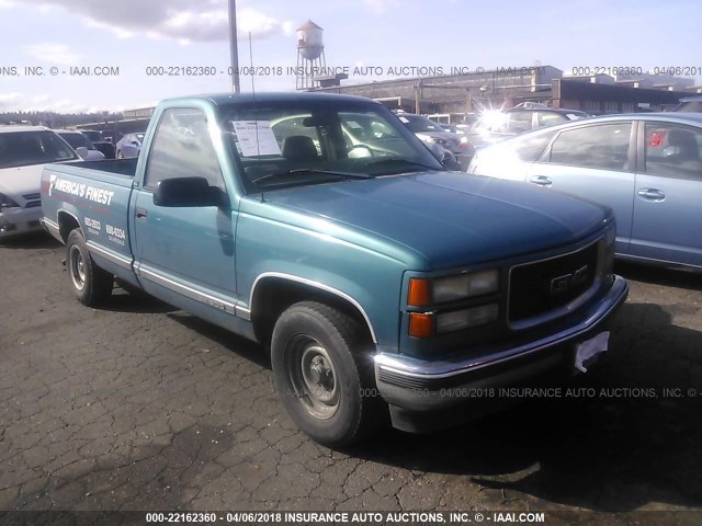 1GTEC14W0VZ512281 - 1997 GMC SIERRA C1500 GREEN photo 1