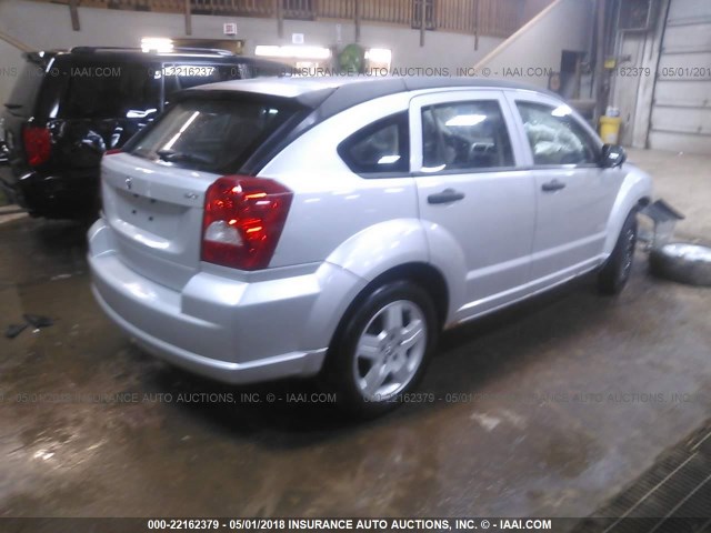 1B3HB48B48D539012 - 2008 DODGE CALIBER SXT SILVER photo 4