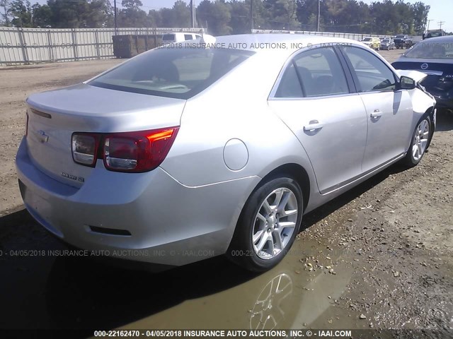 1G11D5RR4DF121424 - 2013 CHEVROLET MALIBU 1LT SILVER photo 4