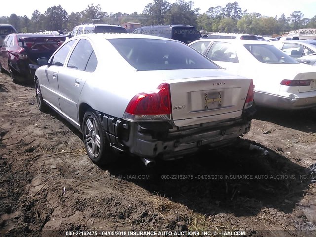 YV1RS592062557193 - 2006 VOLVO S60 2.5T SILVER photo 3