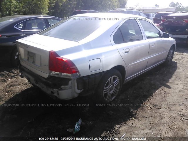 YV1RS592062557193 - 2006 VOLVO S60 2.5T SILVER photo 4