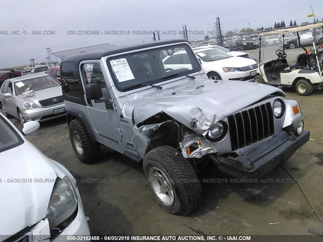 1J4FA49S25P386948 - 2005 JEEP WRANGLER / TJ SPORT SILVER photo 1