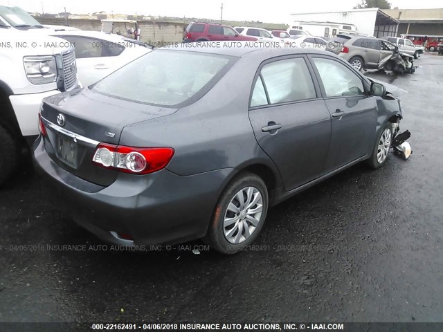 2T1BU4EE3CC800309 - 2012 TOYOTA COROLLA S/LE GRAY photo 4