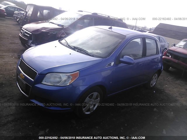 KL1TD66E69B626474 - 2009 CHEVROLET AVEO LS/LT BLUE photo 2