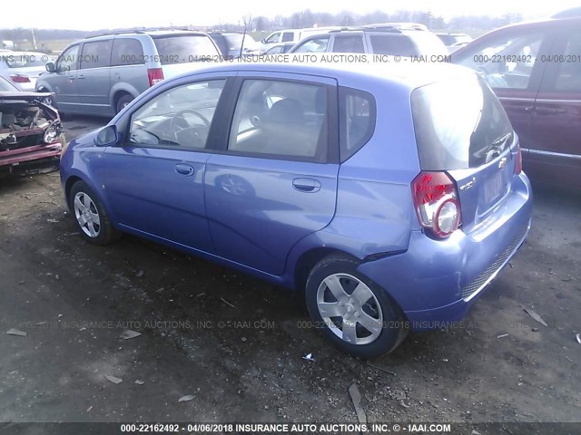 KL1TD66E69B626474 - 2009 CHEVROLET AVEO LS/LT 蓝色 照片 3