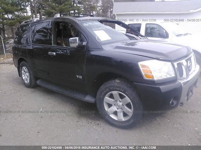 5N1AA08B26N732709 - 2006 NISSAN ARMADA SE/LE BLACK photo 1