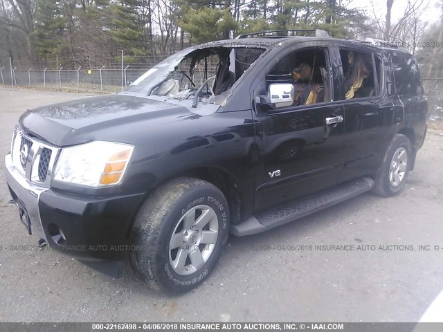 5N1AA08B26N732709 - 2006 NISSAN ARMADA SE/LE BLACK photo 2