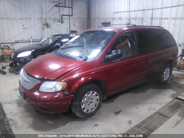 2C4GP44302R568599 - 2002 CHRYSLER TOWN & COUNTRY LX RED photo 2